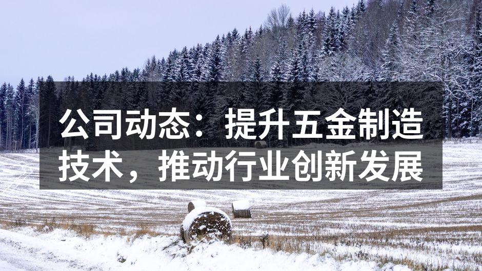 公司动态:提升五金制造技术,推动行业创新发展